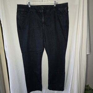 Lane Bryant Flex Magic Waistband High Rise Straight Jeans Dark Rinse Stretch 26